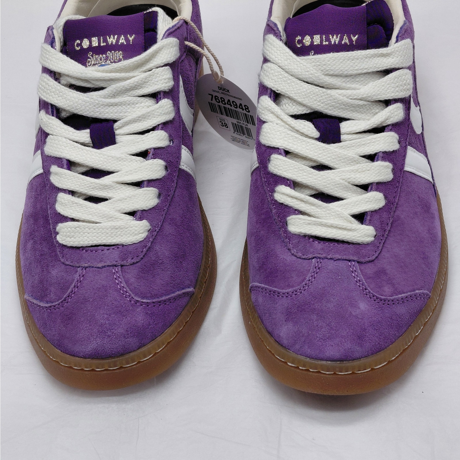 Coolway Womens Duck Athletic Sneakers Size 7.5 Purple Suede Gum Sole Y2k Indie — image 4 of 8